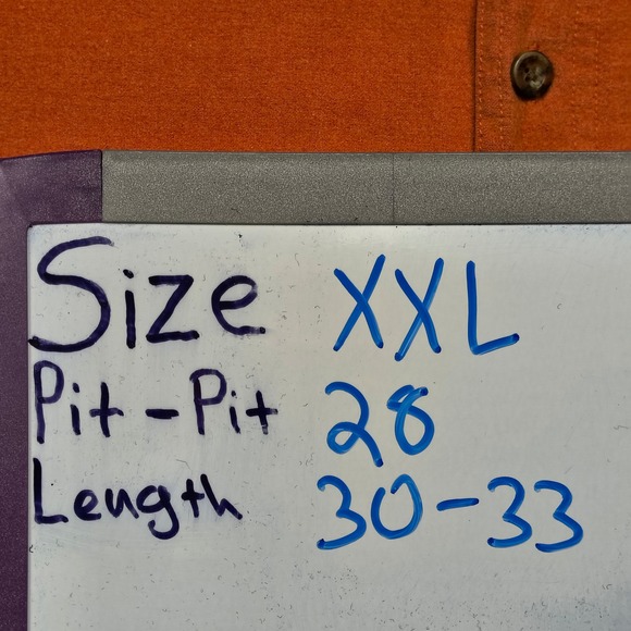 Woolrich Mens 2XL Burnt Orange Cotton Chamois Flannel Button Down Shirt Rust - Picture 8 of 12